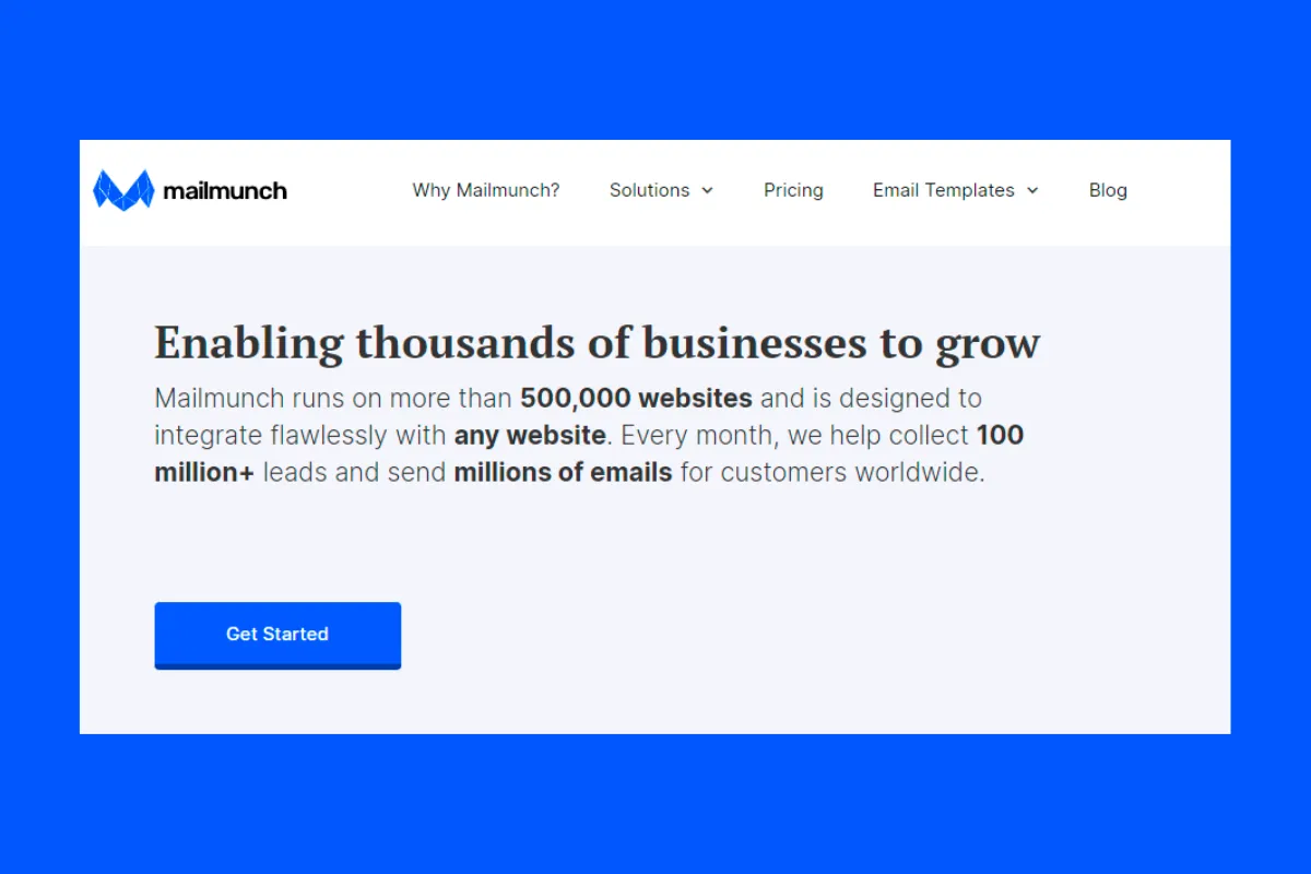 Mailmunch uses social proof