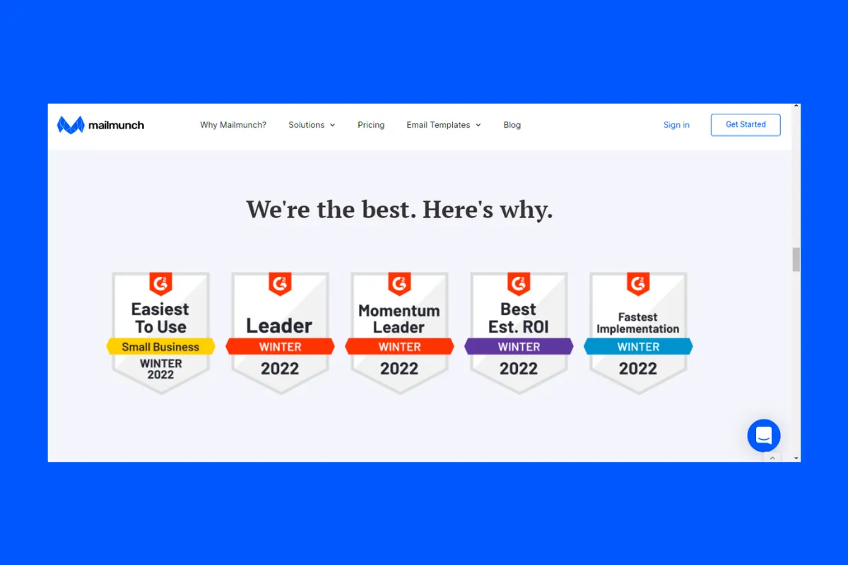 Mailmunch uses social proof