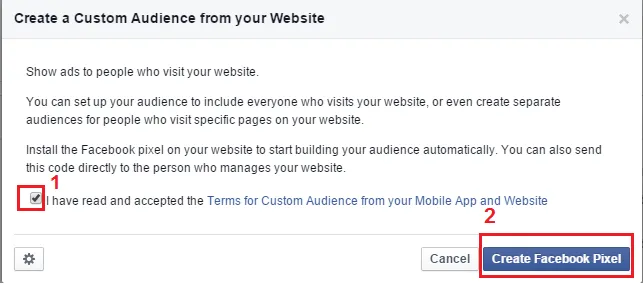Facebook power editor customer audience terms